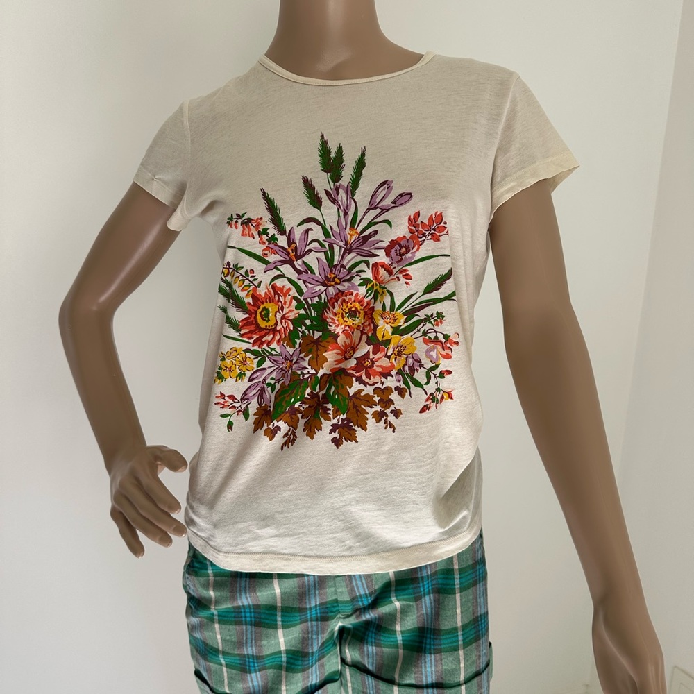 Balenciaga Cream Short Sleeve Tee